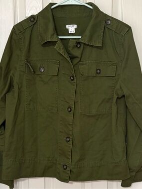 J. Crew Olive Green Utility Jacket sz M